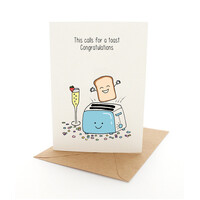 This calls for a toast Congratulations Card