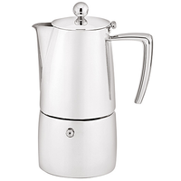 Stainless Steel Art Deco Double Wall 6 Cup Espresso Maker