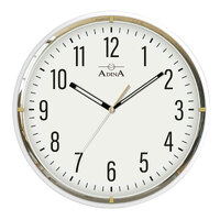 White and Gold 35cm Full-figured Numerals Analogue Wall Clock - CL19-A8156F