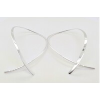 Inverun Sterling Silver Polished Finish Thread Earrings