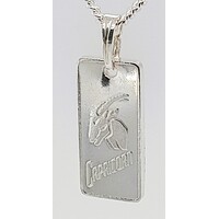 Fine Silver Capricorn Zodiac 2 gram Ingot Pendant CLEARANCE