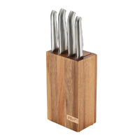 Furi Pro 5 Piece Acacia Wood Knife Block Set