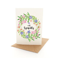 Wildflower With Sympathy Wreath Card