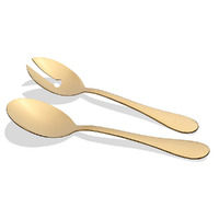 Albany 2 Piece Gold Salad Servers