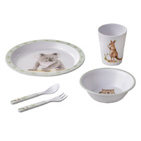 Ashdene Bush Buddies 5 Piece Melamine Children's Dinner Set