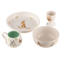 Ashdene Bush Buddies 4 Piece Ceramic Children's Dinner Set