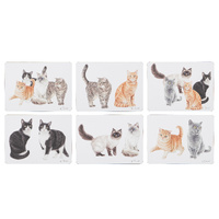 Purrrfect Moments Set of 6 Cork Backed Placemats