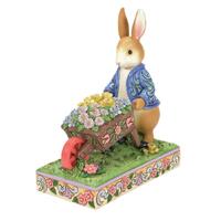 Beatrix Potter Peter Rabbit with Wheelbarrow of Flowers