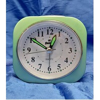 Green Small Alarm Clock with Luminous Hands - 6112