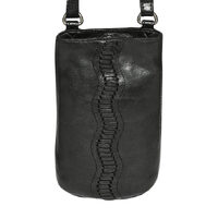 Black Soft Cow Leather Cross Body/Shoulder Bag