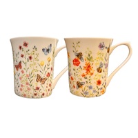 Queens 2AT Hidden World Aquarelle 200ml Royale Fine Bone China Mugs