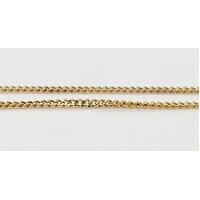 Sterling Silver Hard Gold Plate 60cm Diamond Cut Curb Link Chain CLEARANCE