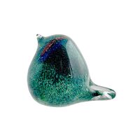 Blue Coloured Glass Bird Ornament 'Jay'