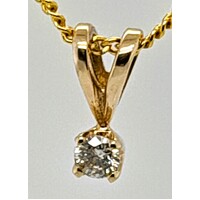 9 Carat Yellow Gold Diamond Set Pendant