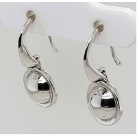 Sterling Silver Spherical Drop Earrings