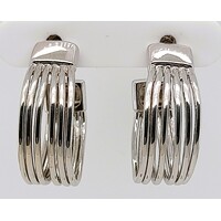 Sterling Silver Half Hoop Earrings