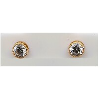 9 Carat Yellow Gold Filigree Set Cubic Zirconia Stud Earrings