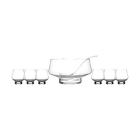 Diamante 7 Piece Footed Punch Bowl Set