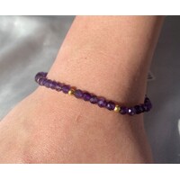 Born From The Earth Collection Facet Amethyst Bracelet