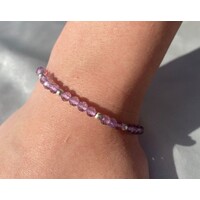 Born From The Earth Collection Facet Pink Amethyst Bracelet
