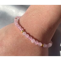 Born From The Earth Collection Round Rose Quartz Bracelet