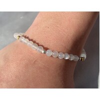 Born From The Earth Collection Round White Moonstone Bracelet