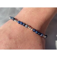 Born From The Earth Collection Round Dumortierite Bracelet