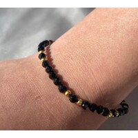 Born From The Earth Collection Facet Black Spinel Bracelet