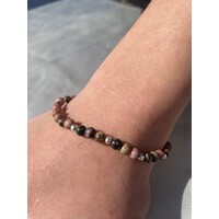 Born From The Earth Collection Round Rhodonite Bracelet