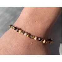 Born From The Earth Collection Round Mocha Jasper Bracelet