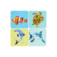 Pete Cromer Ozzie Ocean Set of 4 Assorted 10.5cm Square Coasters