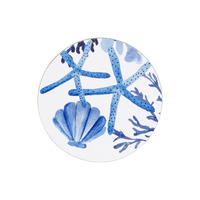 Maxwell & Williams Set of 4 Cork-backed Blue Coral 10cm Round Coasters