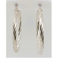 Sterling Silver Italian Twist Hoop Earrings