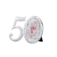 Silver Plated Diamante Age/Anniversary Number 50 Photo Frame