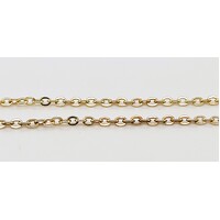 Sterling Silver Hard Gold Plated 60cm Trace Link Chain -  CLEARANCE