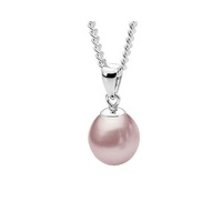 Pink 7.5-8mm Freshwater Pearl Pendant in Sterling Silver