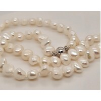 Keshi 6-7mm White Freshwater Pearl 50cm Necklace