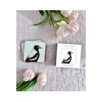 Jeremy Boot Set of 4 Australian Magpie (Gymnorhina tibicen) Coasters