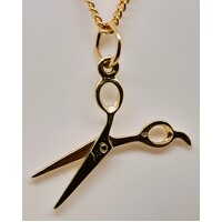 9 Carat Yellow Gold Hairdresser Scissors Charm/Pendant