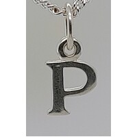 Sterling Silver Initial P Charm/Pendant