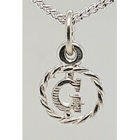 Sterling Silver Small Scroll Initial G Charm/Pendant