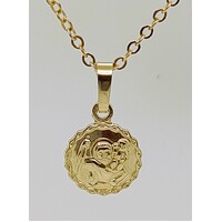 9 Carat Yellow Gold St Christopher Medallion Charm/Pendant