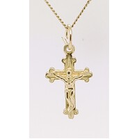 9 Carat Yellow Gold Crucifix Charm/Pendant