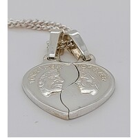 Sterling Silver Inscribed 'Together Forever' Break Pendant - CLEARANCE