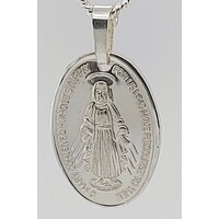 Fine Silver Miraculous Medallion Charm/Pendant