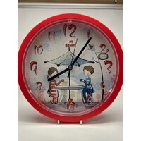 Eastar Childrens Red Round Wall Clock - K101R