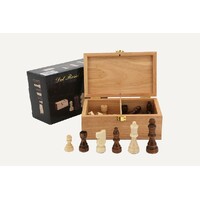 85mm Wooden Chess Pieces in Wooden Box