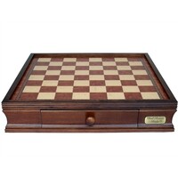 Walnut Finish Chess Box Only 40cm (16") with Drawers