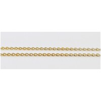 Sterling Silver Hard Gold Plate 55cm Long Diamond Cut Curb Link Chain - CLEARANCE