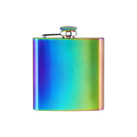 Cocktail & Co. Prism Rainbow 170ml Stainless Steel Hip Flask